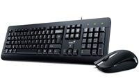 GENIUS klávesnice s myší KM-160/ Drátový set/ USB/ černý/ CZ+SK layout