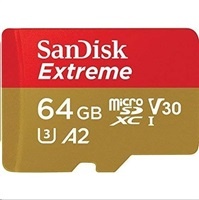 SanDisk MicroSDXC karta 64GB Extreme RescuePRO Deluxe (R:160/W:90 MB/s, A2 C10 V30 UHS-I) + adaptér