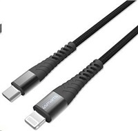 4smarts odolný MFi kabel PremiumCord 20W USB-C/Lightning, délka 3 m, černá