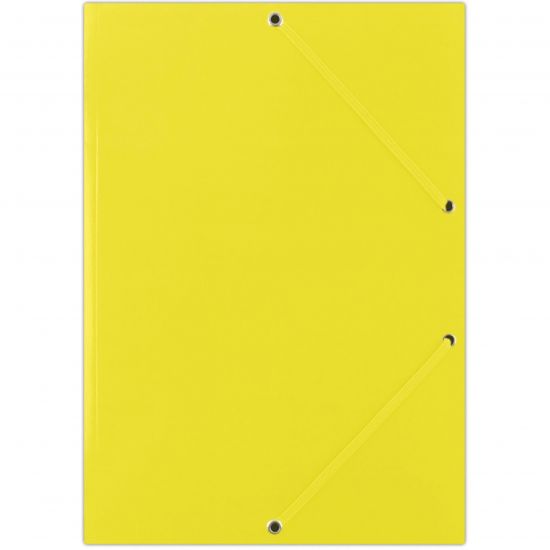 Kartonové desky s chlopněmi a gumičkou Donau - A4, žluté
