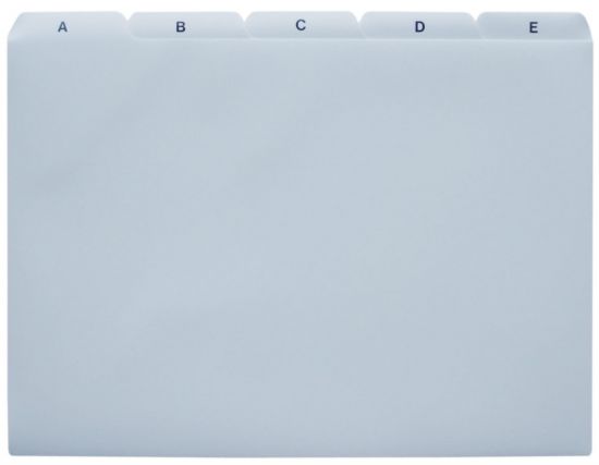 Rozlišovače do kartoték A4 - PVC, potištěné A-Z, 25-dílné, šedé