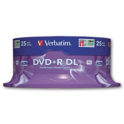 Dvd+r dl verbatim - cake box, 25 ks