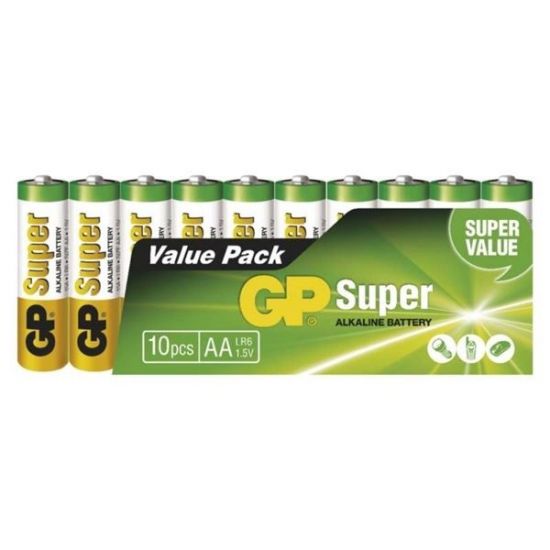 Alkalické baterie GP Super AA, LR6, 1,5V, 10 ks
