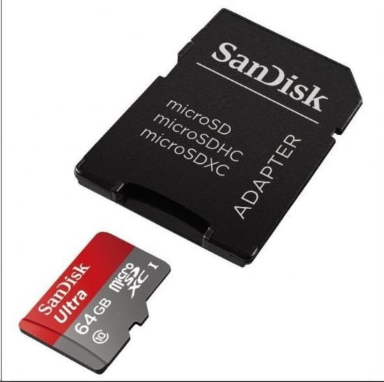 Paměťová karta SanDisk MicroSDXC/SDHC 64GB Ultra + adaptér SD,