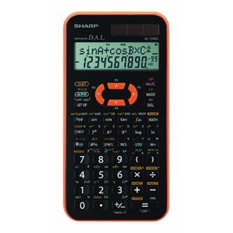 Sharp Kalkulačka EL-506XYR, černo-oranžová, vědecká