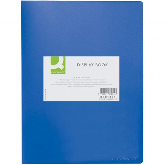 Katalogová kniha Q-Connect - A4, 20 kapes, modrá