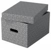 Úložné krabice Esselte Home - střední, šedé, 3 ks