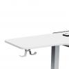 ULTRADESK Herní stůl WINGER - bílý, 111x155x60 cm, 75-122 cm, elektricky nastavitelná výška, RGB podsvícení, držák sluchátek i náp