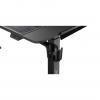 ULTRADESK Herní stůl WINGER - černý, 111x155x60 cm, 75-122 cm, elektricky nastavitelná výška, RGB podsvícení, držák sluchátek i ná