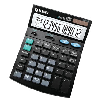 Eleven Kalkulačka CT666N, černá, stolní s výpočtem DPH, dvanáctimístná, automatické vypnutí
